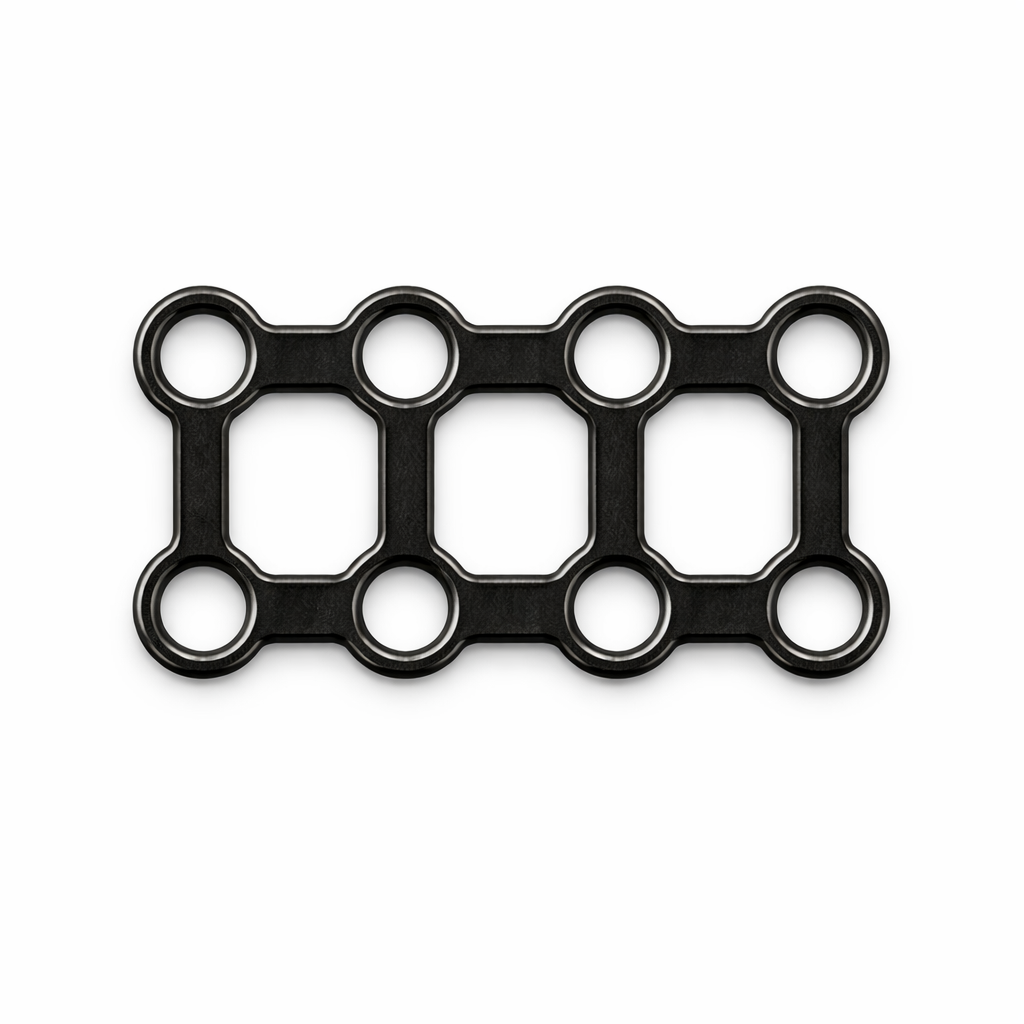 Eight‑Hole Square Titanium Link Plate 11×25