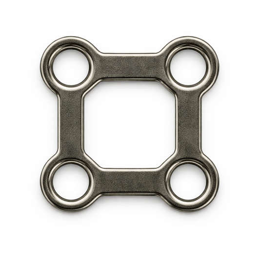 Four‑Hole Square Titanium Link Plate 11.3×11.3